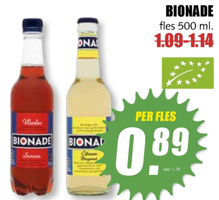 Bionade   fruitdrank folder aanbieding bij  MCD Supermarkt Basis - details