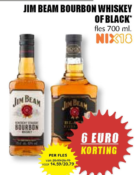 Jim Beam   bourbon folder aanbieding bij  MCD Supermarkt Basis - details