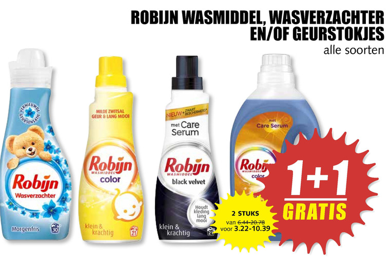 Robijn   wasmiddel, luchtverfrisser folder aanbieding bij  MCD Supermarkt Basis - details