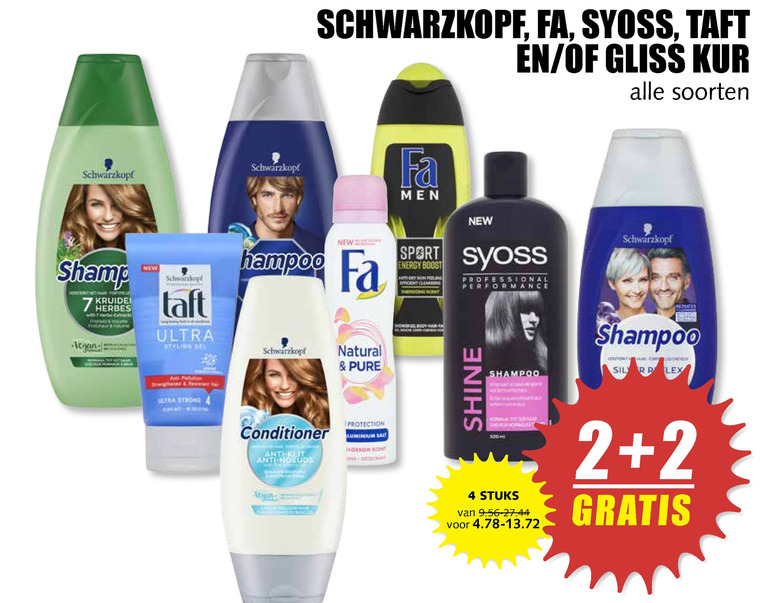 Gliss Kur   deodorant, haargel folder aanbieding bij  MCD Supermarkt Basis - details