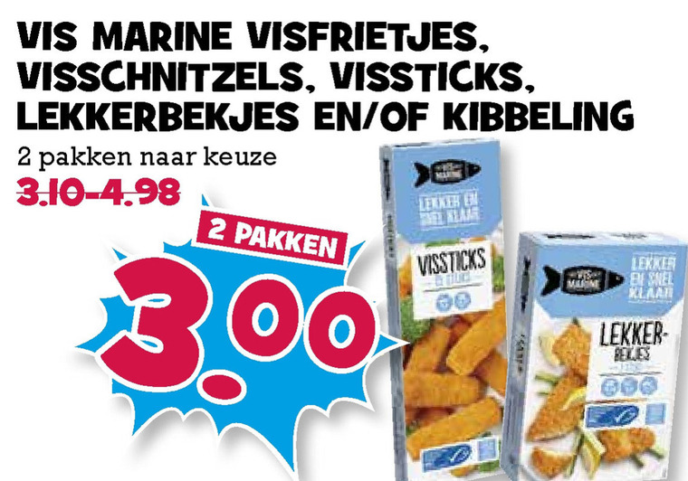 Vis Marine   lekkerbekjes, vissticks folder aanbieding bij  Boons Markt - details