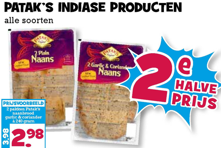 Patak   naanbrood, roerbaksaus folder aanbieding bij  Boons Markt - details