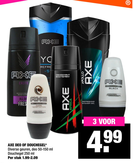 Axe   douchegel, deodorant folder aanbieding bij  Big Bazar - details