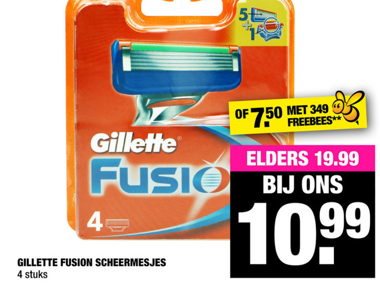 Gillette   scheermesjes folder aanbieding bij  Big Bazar - details