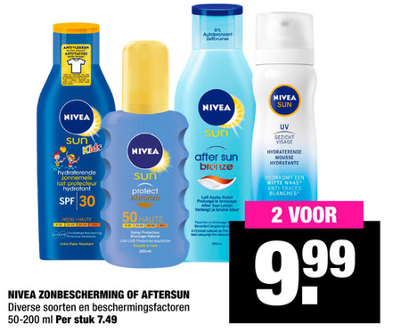 Nivea   zonnebrandolie, aftersun folder aanbieding bij  Big Bazar - details