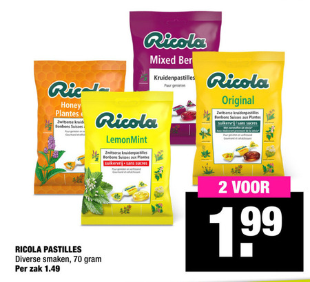 Ricola   keelpastilles folder aanbieding bij  Big Bazar - details