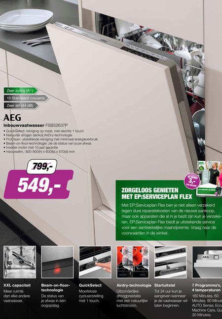 AEG   inbouwvaatwasser folder aanbieding bij  EP Electronic Partner - details