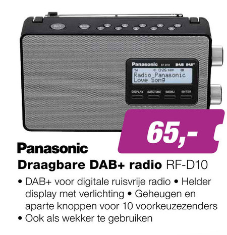 Panasonic   dab radio folder aanbieding bij  EP Electronic Partner - details