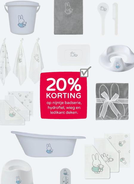 Nijntje   babybeddengoed, babybadje folder aanbieding bij  Prenatal - details