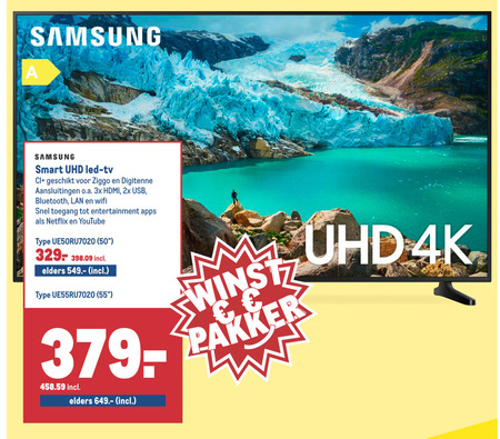 Samsung   4k ultrahd televisies folder aanbieding bij  Makro - details