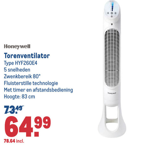 Honeywell   ventilator folder aanbieding bij  Makro - details