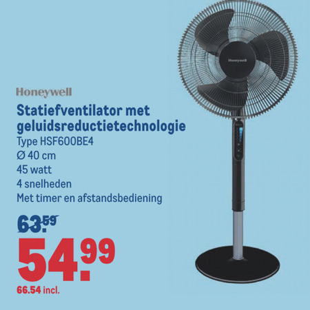 Honeywell   ventilator folder aanbieding bij  Makro - details