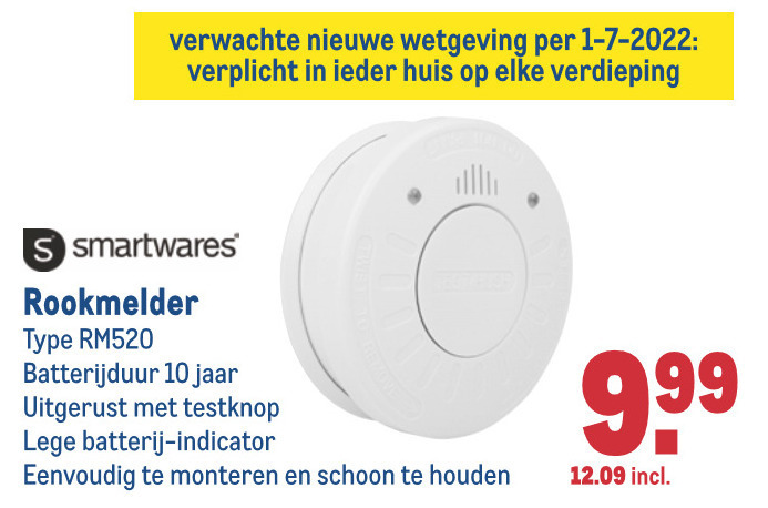 Smartwares   rookmelder folder aanbieding bij  Makro - details