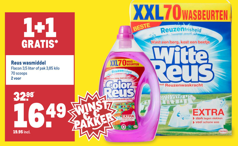 Witte Reus   wasmiddel folder aanbieding bij  Makro - details