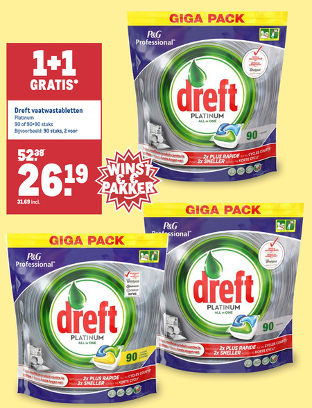 Dreft   vaatwasmiddel folder aanbieding bij  Makro - details