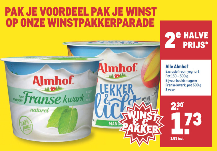 Almhof   vruchtenyoghurt, kwark folder aanbieding bij  Makro - details