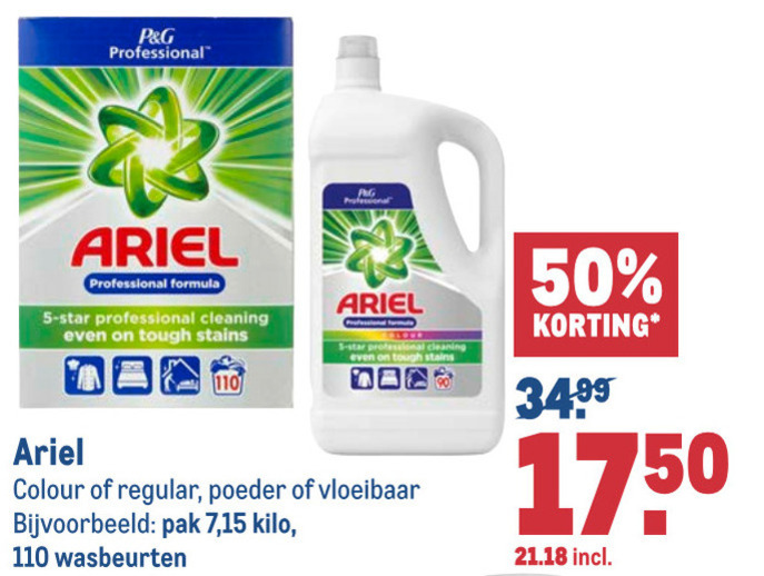 Ariel   wasmiddel folder aanbieding bij  Makro - details