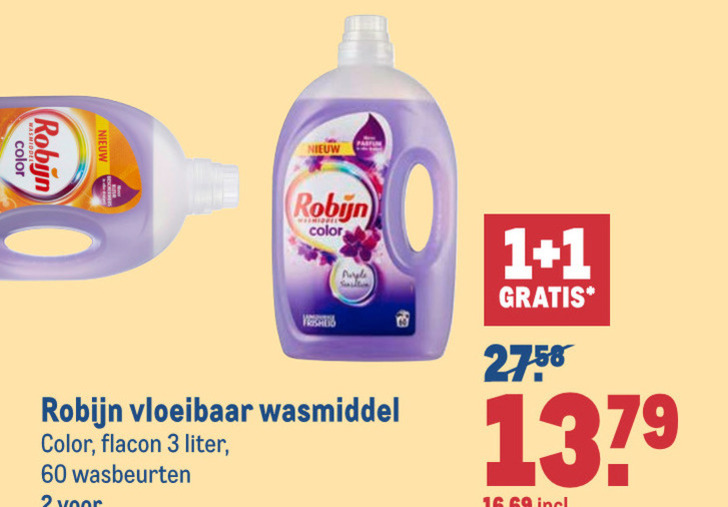 Robijn   wasmiddel folder aanbieding bij  Makro - details