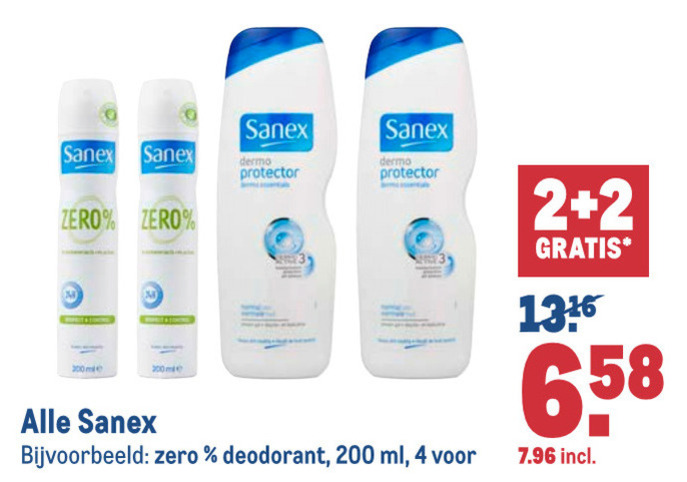 Sanex   douchegel, deodorant folder aanbieding bij  Makro - details