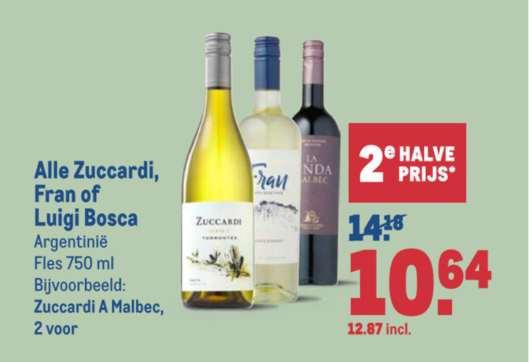 Zuccardi   witte wijn, rode wijn folder aanbieding bij  Makro - details