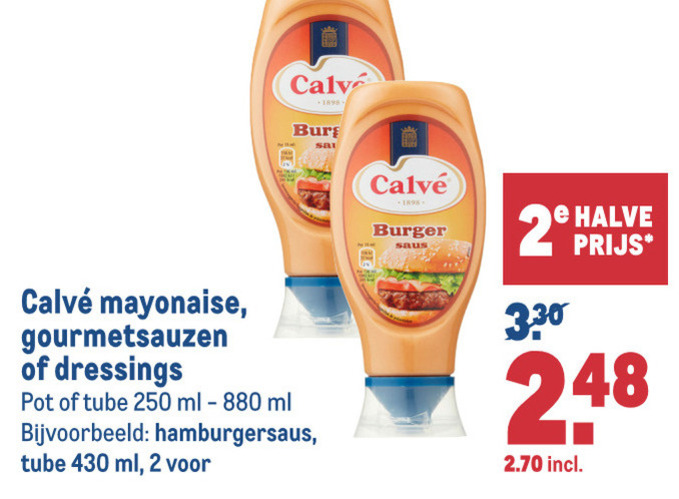 Calve   snacksaus, mayonaise folder aanbieding bij  Makro - details