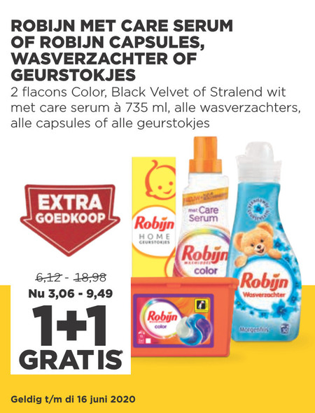 Robijn   wasverzachter, wasmiddel folder aanbieding bij  Jumbo - details