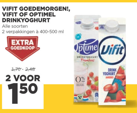 Optimel   melkdrank, drinkyoghurt folder aanbieding bij  Jumbo - details