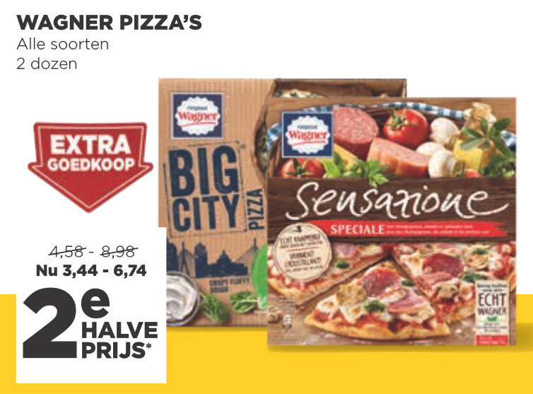 Wagner   diepvriespizza folder aanbieding bij  Jumbo - details