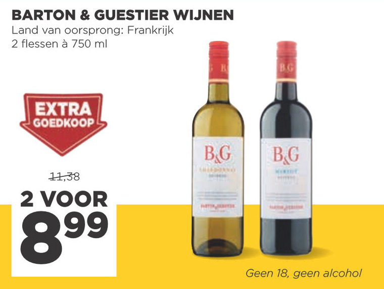 Barton and Guestier   rode wijn, witte wijn folder aanbieding bij  Jumbo - details