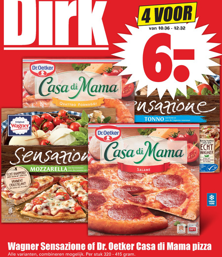 Dr Oetker   diepvriespizza folder aanbieding bij  Dirk - details