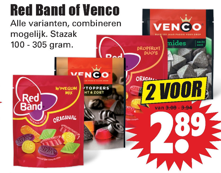 Venco   snoep, drop folder aanbieding bij  Dirk - details