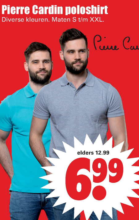 Pierre Cardin   heren poloshirt folder aanbieding bij  Dirk - details