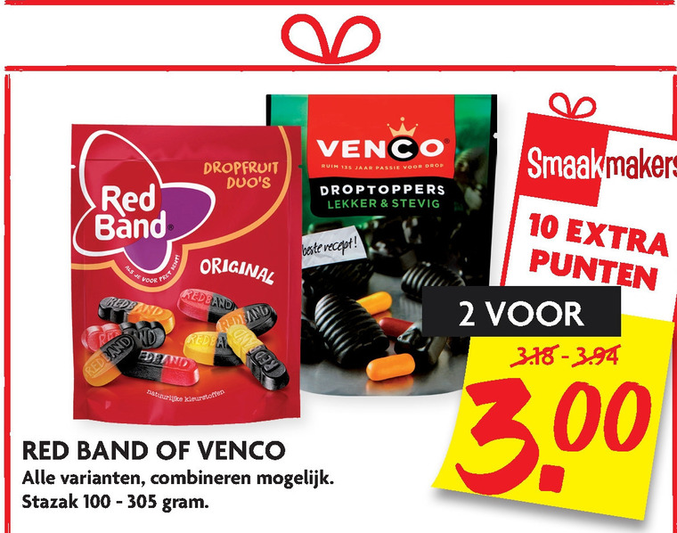 Red Band   snoep, drop folder aanbieding bij  Dekamarkt - details