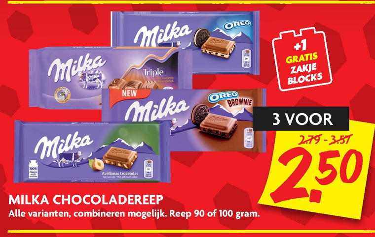 Milka   chocolade folder aanbieding bij  Dekamarkt - details