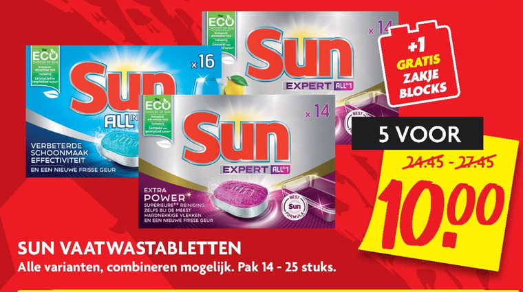 Sun   vaatwasmiddel folder aanbieding bij  Dekamarkt - details