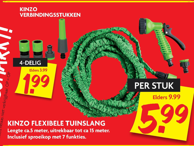 Kinzo   tuinslangkoppelstuk, tuinslang folder aanbieding bij  Dekamarkt - details