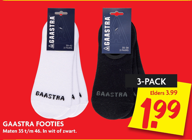 Trouwens Volgen Lichaam Gaastra footies folder aanbieding bij Dekamarkt - details