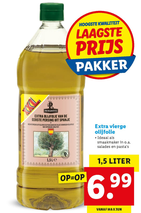 Prima Donna   olijfolie folder aanbieding bij  Lidl - details