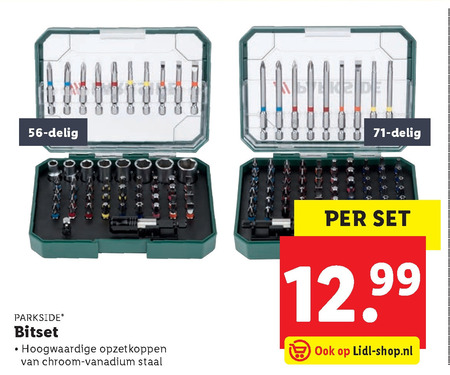 Parkside   schroefbitset folder aanbieding bij  Lidl - details