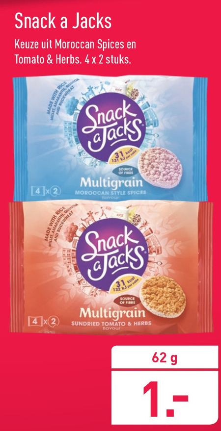 Snack a Jacks   rijstwafels folder aanbieding bij  Aldi - details