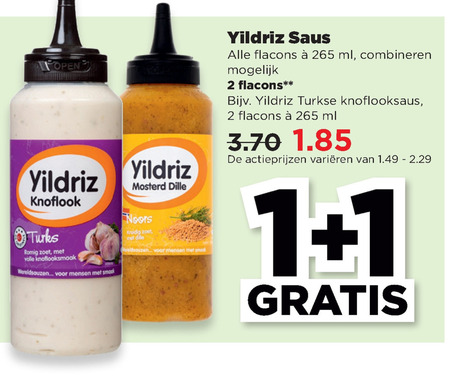 Yildriz   snacksaus folder aanbieding bij  Plus - details