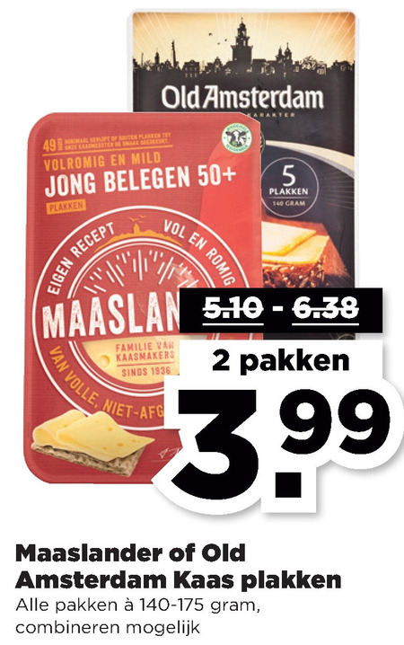 Maaslander   kaasplakken, kaas folder aanbieding bij  Plus - details