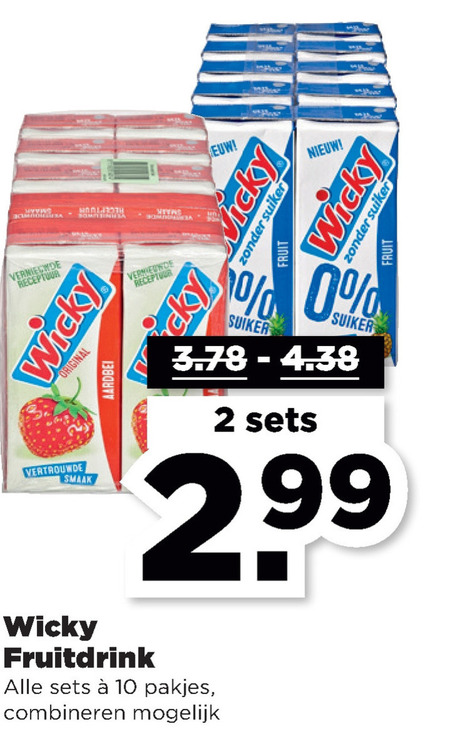 Wicky   fruitdrank folder aanbieding bij  Plus - details