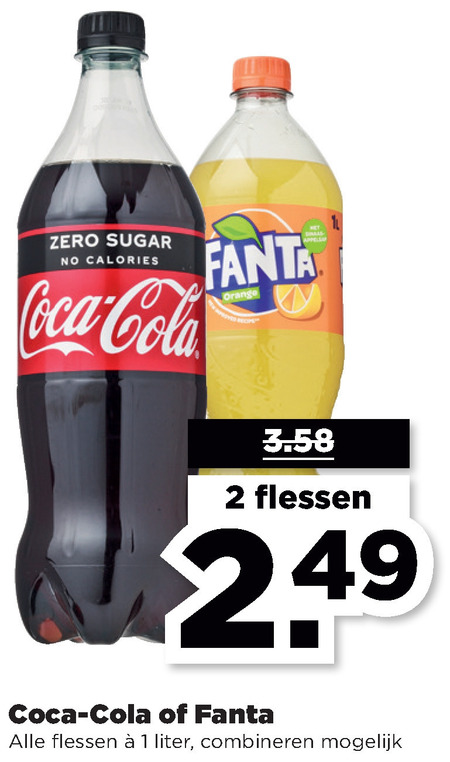 Coca-Cola   cola, frisdrank folder aanbieding bij  Plus - details