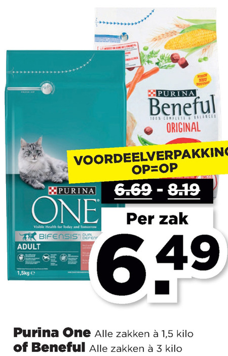 Beneful   kattenvoer, hondenvoer folder aanbieding bij  Plus - details