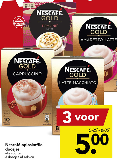 Nescafe   oploskoffie folder aanbieding bij  Deen - details