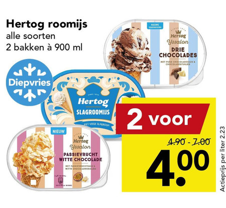 Hertog   ijsspecialiteit folder aanbieding bij  Deen - details