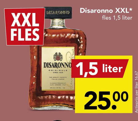 Disaronno   amaretto folder aanbieding bij  Deen - details