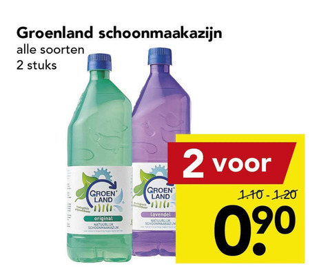 Groenland   schoonmaakazijn folder aanbieding bij  Deen - details