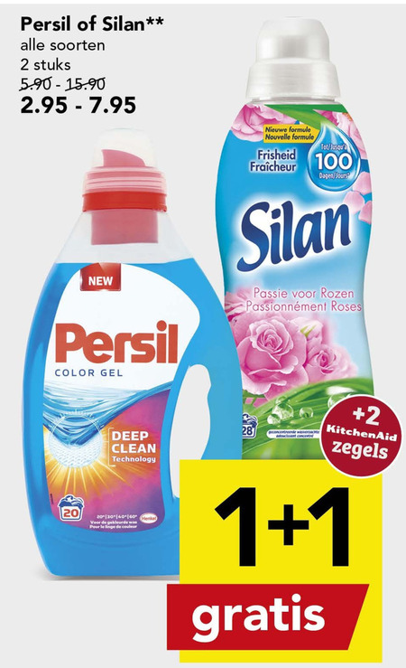 Persil   wasmiddel, wasverzachter folder aanbieding bij  Deen - details